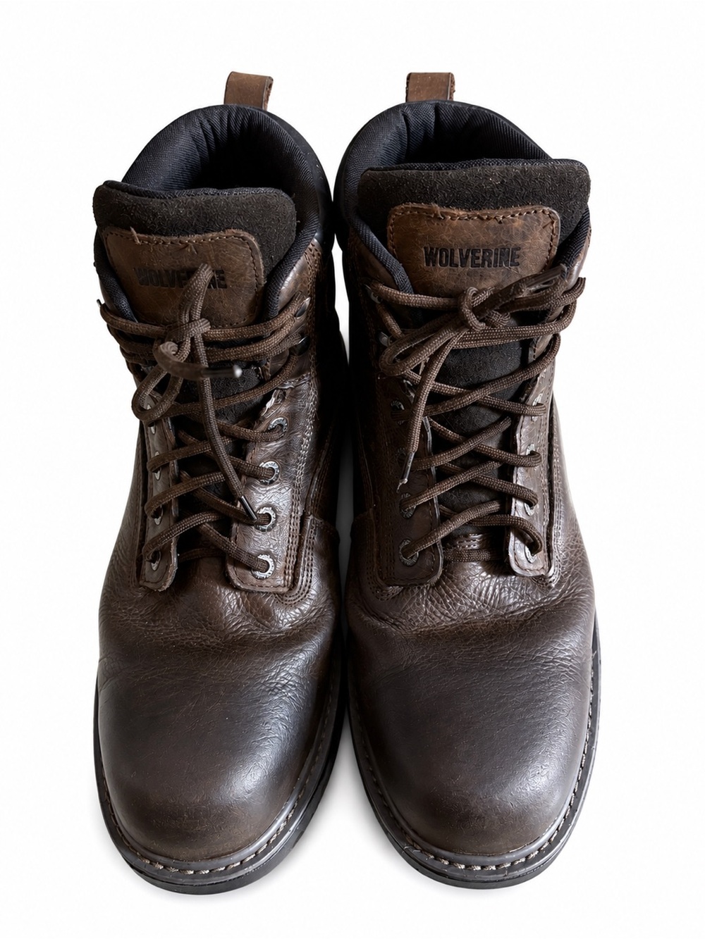 Wolverine Men’s Size 13M Brown Leather Work Boots Oil & Slip Resistant